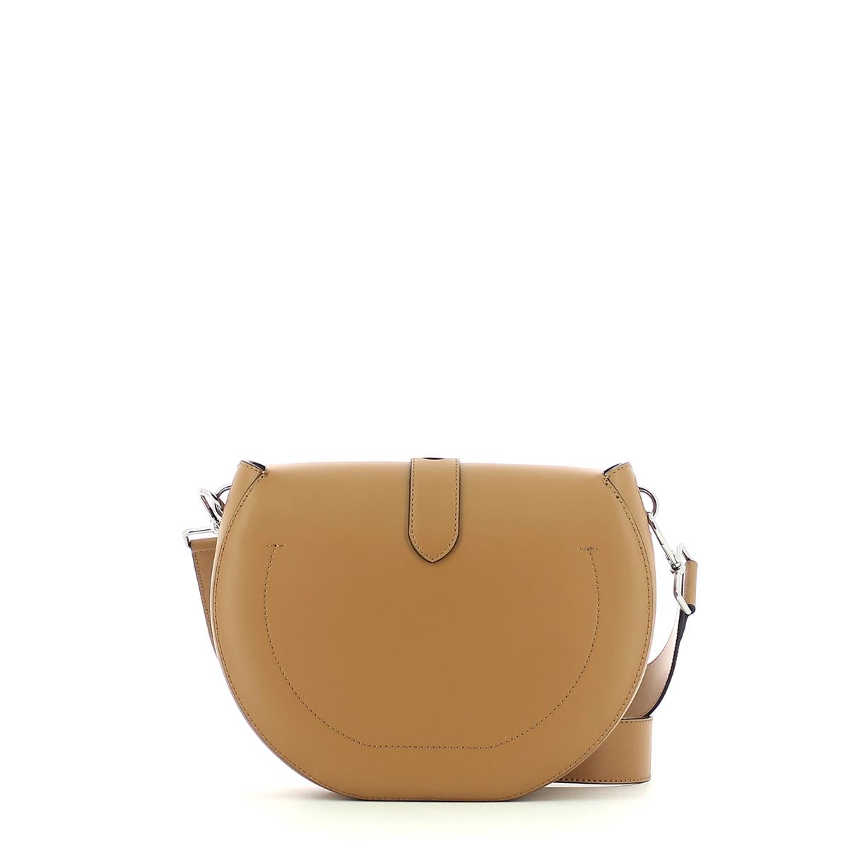 Carousel calfskin bag with single shoulder strap-CUIR-UN