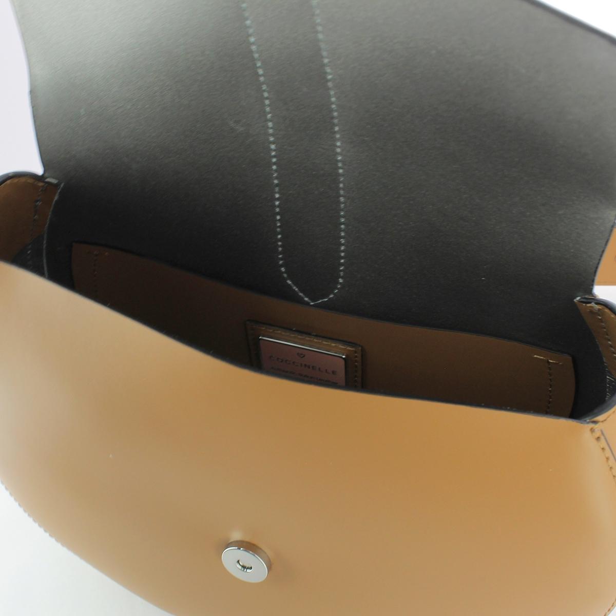 Carousel calfskin bag with single shoulder strap-CUIR-UN