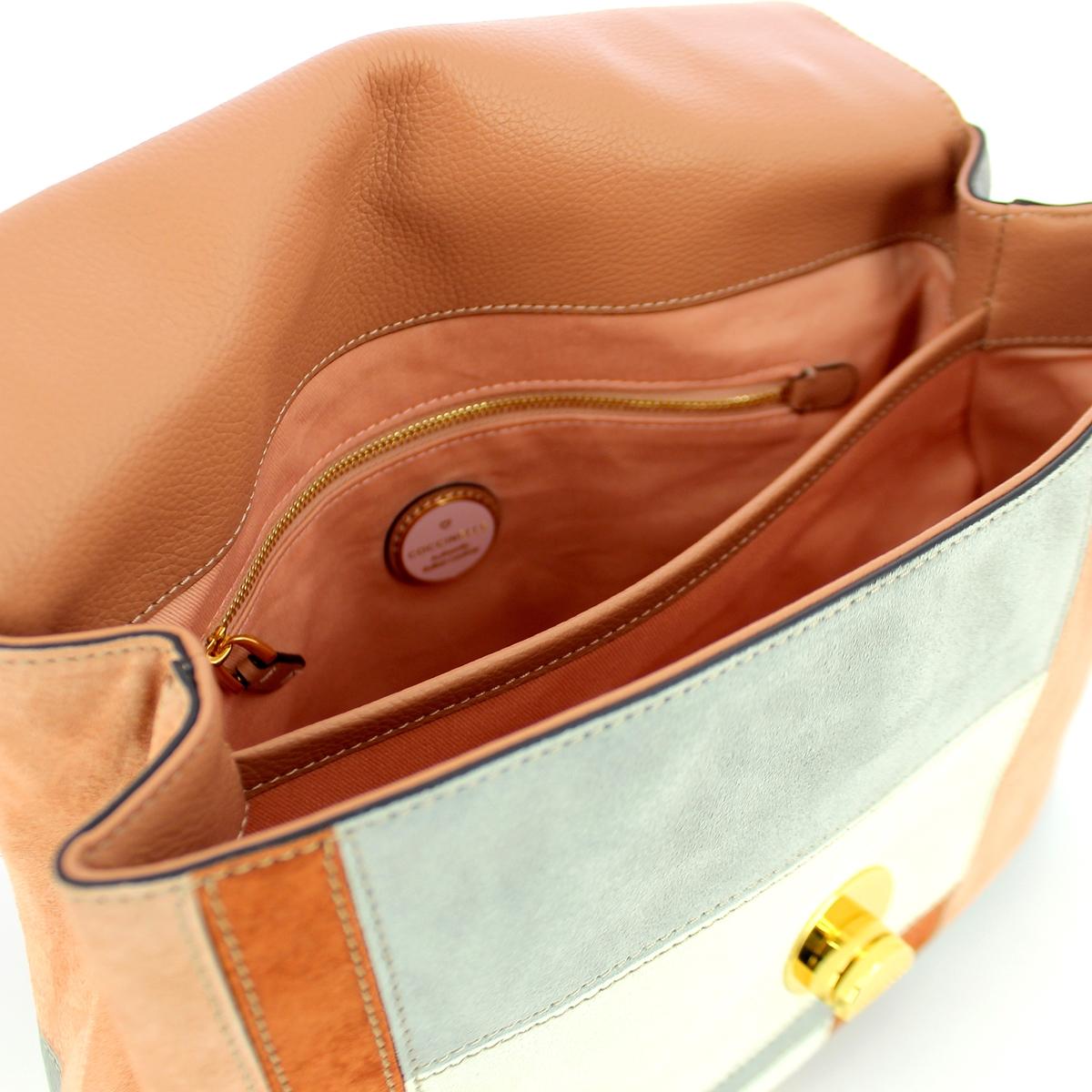 Coccinelle Borsa a mano Liya in patchwork camoscio - 5