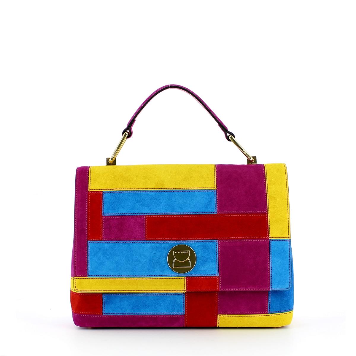 Coccinelle Borsa a mano Liya in patchwork camoscio - 1