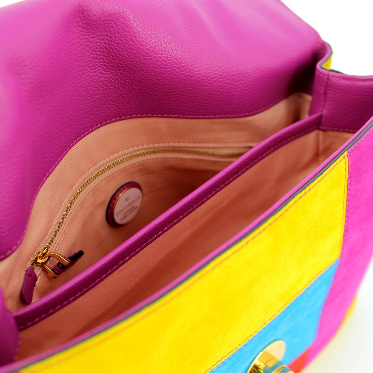 Coccinelle Borsa a mano Liya in patchwork camoscio - 5