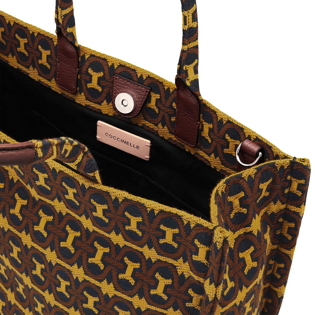 Coccinelle Borsa Never Without Monogram Medium Multicolor Resina Carruba - 4