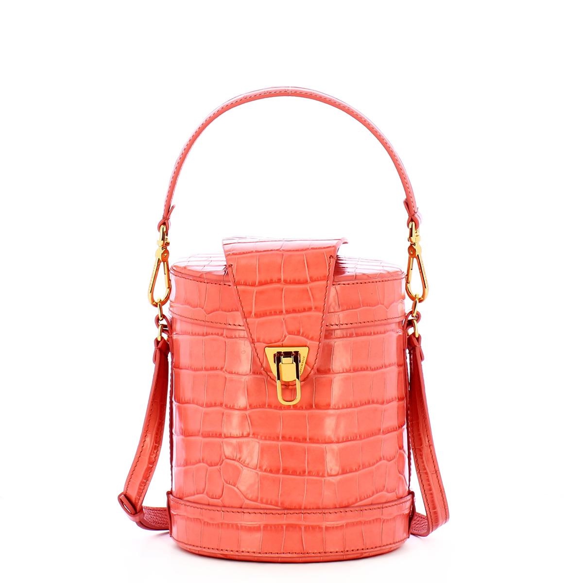 Coccinelle Secchiello Orchestra Shiny Croco Geranium - 4