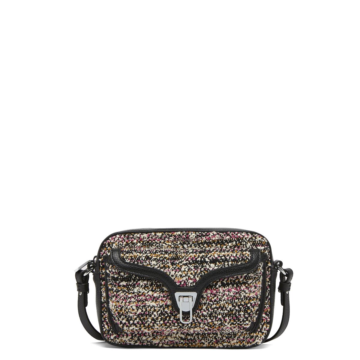 Coccinelle Borsa a tracolla Beat Soft Small Pixel Bouclè Medium Multicolor Pulp Pink Noir - 1