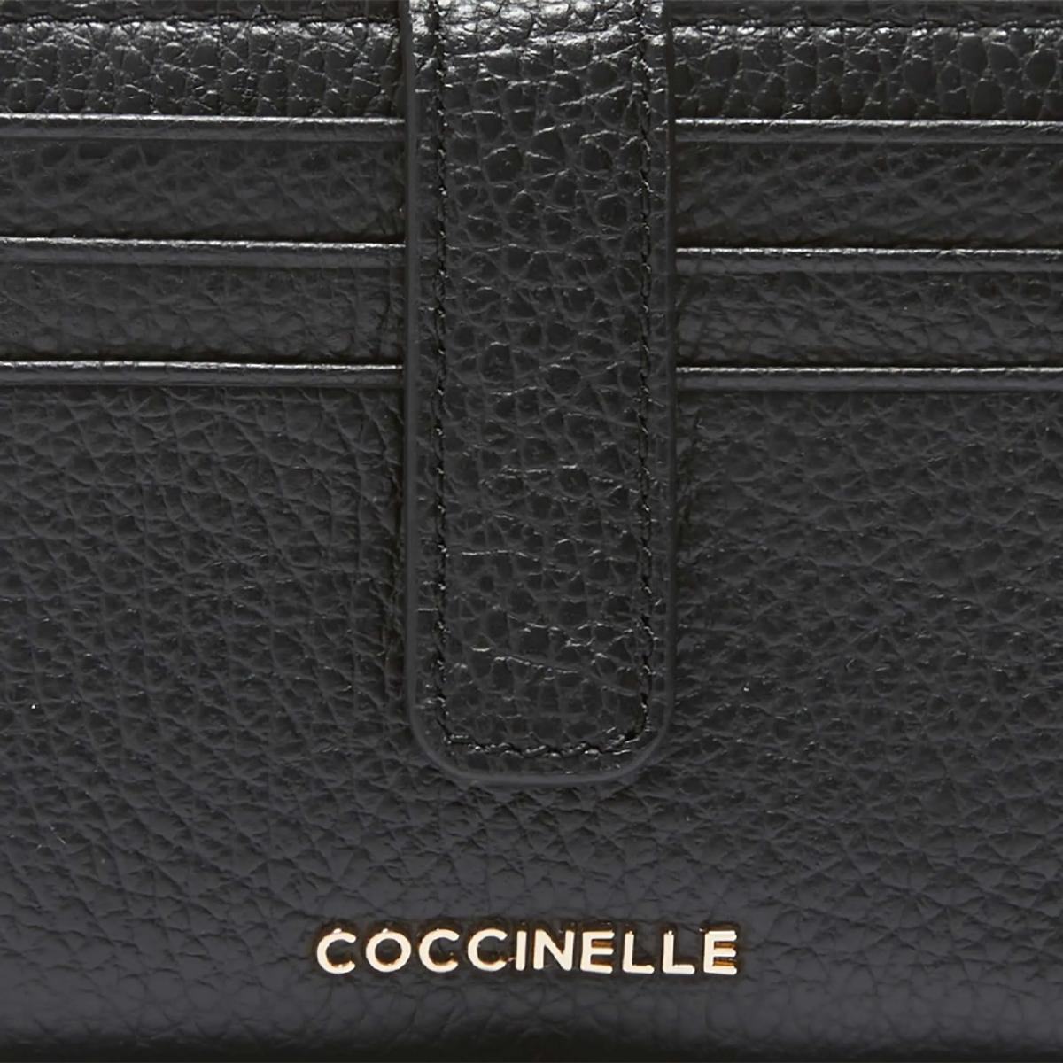 Coccinelle Porta Tessere Metallic Soft Small Noir - 3