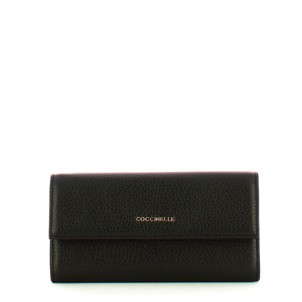 Coccinelle Portafoglio Metallic Soft Noir - 1