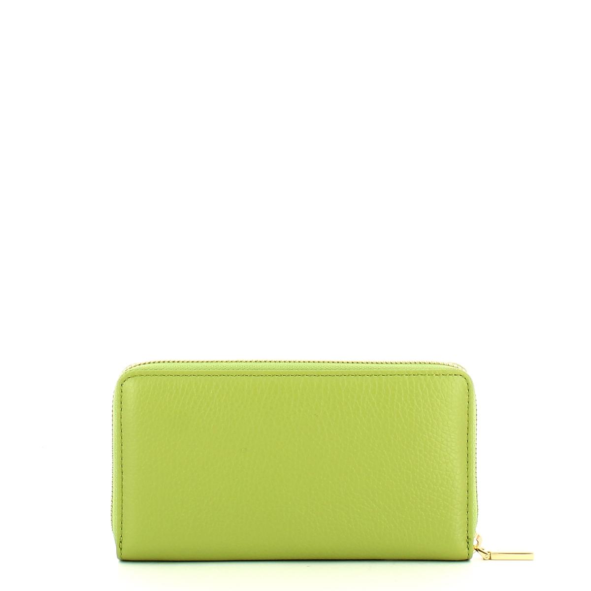 Coccinelle Portafoglio Metallic Soft Large Zip Around Guacamole - 2