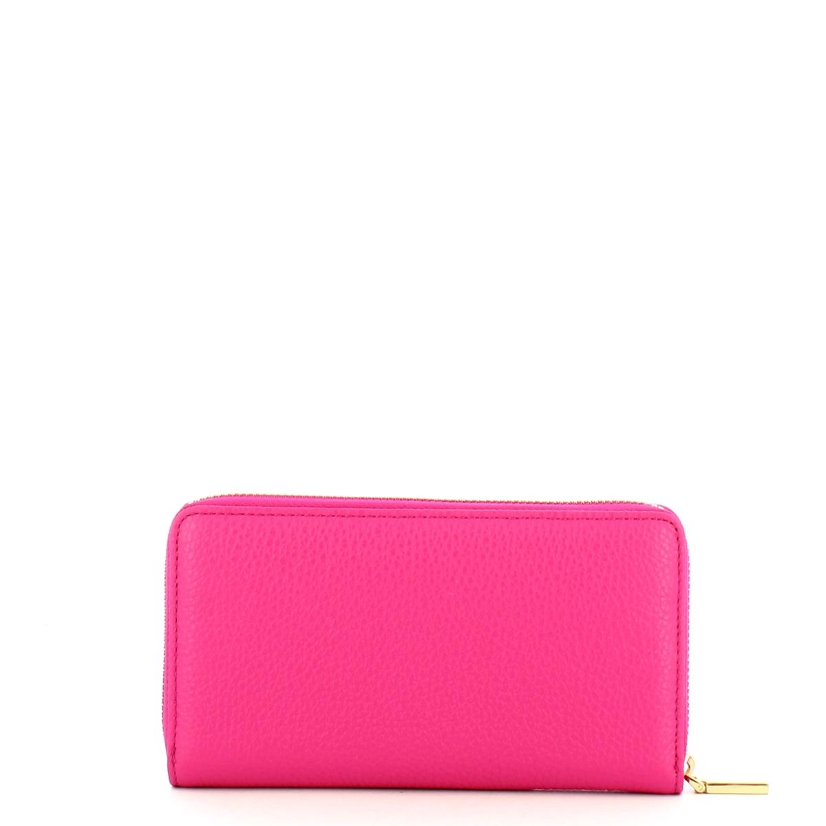 Coccinelle Portafoglio Metallic Soft Large Zip Around New Fucsia - 2