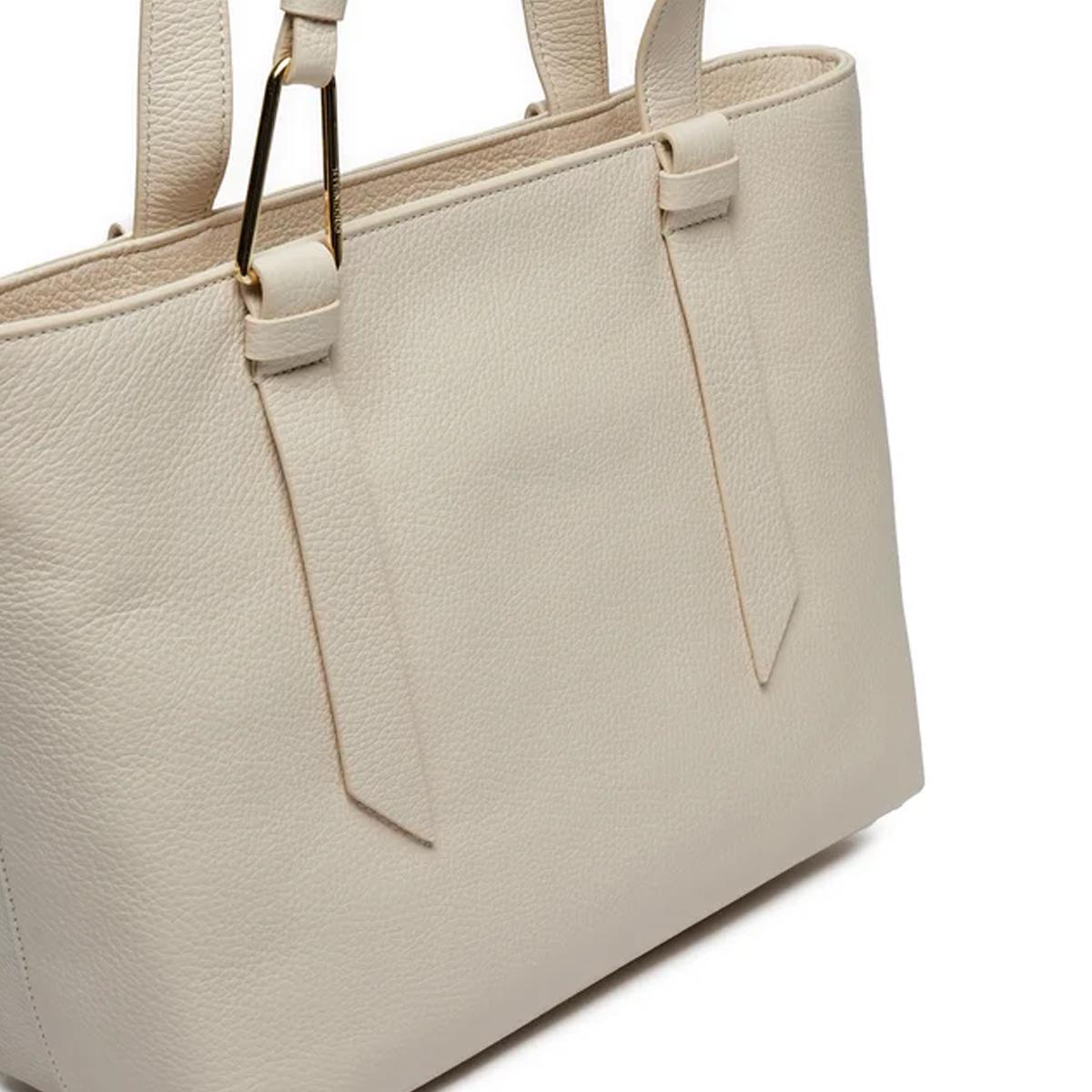 Coccinelle Shopper Malory Lambskin White - 3