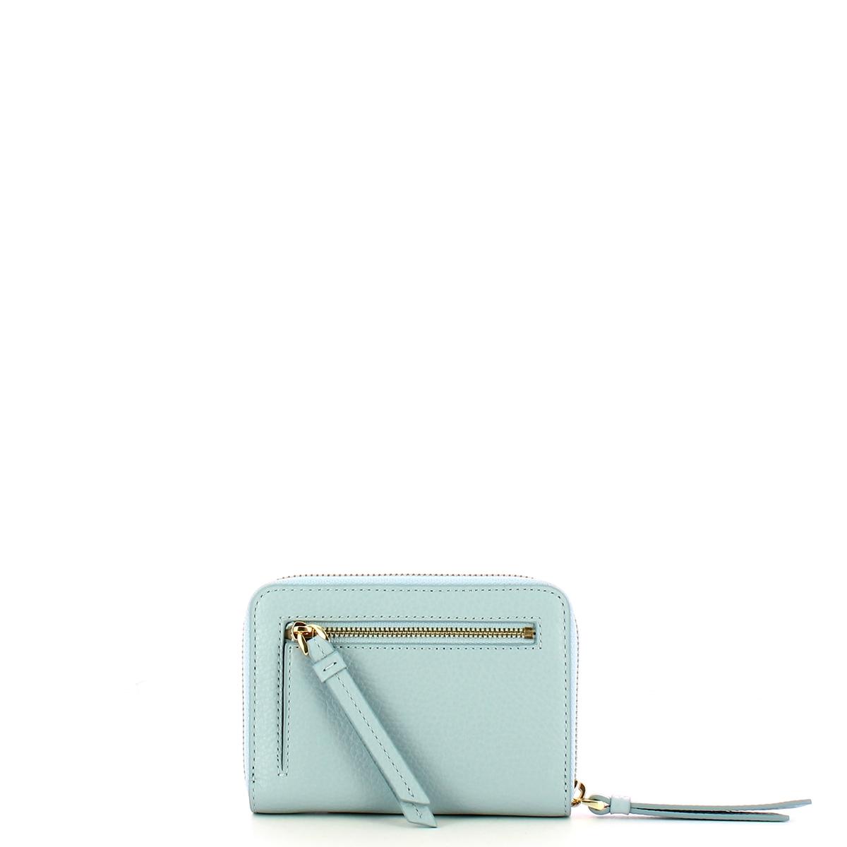 Coccinelle Portafoglio Voile Zip Around Mist Blue - 2