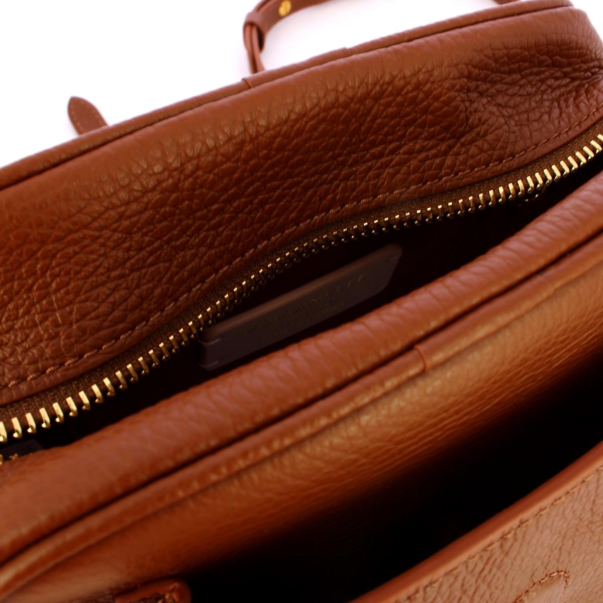 Coccinelle Campus Mini Cognac Handbag - 4