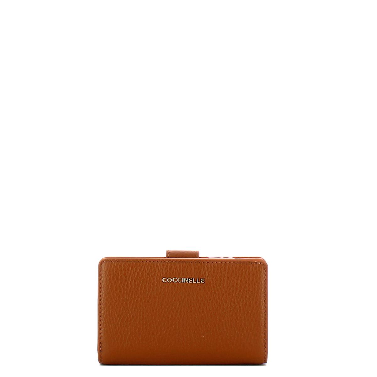 Coccinelle Portafoglio Medio Metallic Soft Cognac - 1