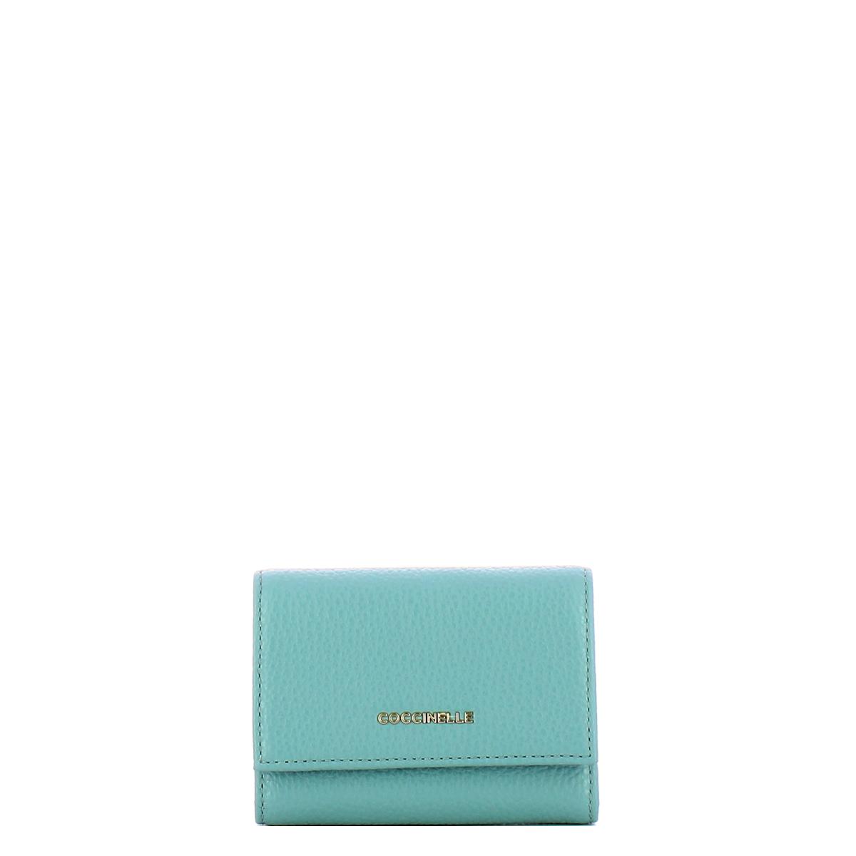 Coccinelle Portafoglio Metallic Soft Artic Blue - 1