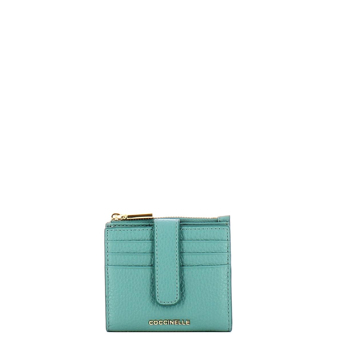 Coccinelle Porta Tessere Metallic Soft Small Artic Blue - 1