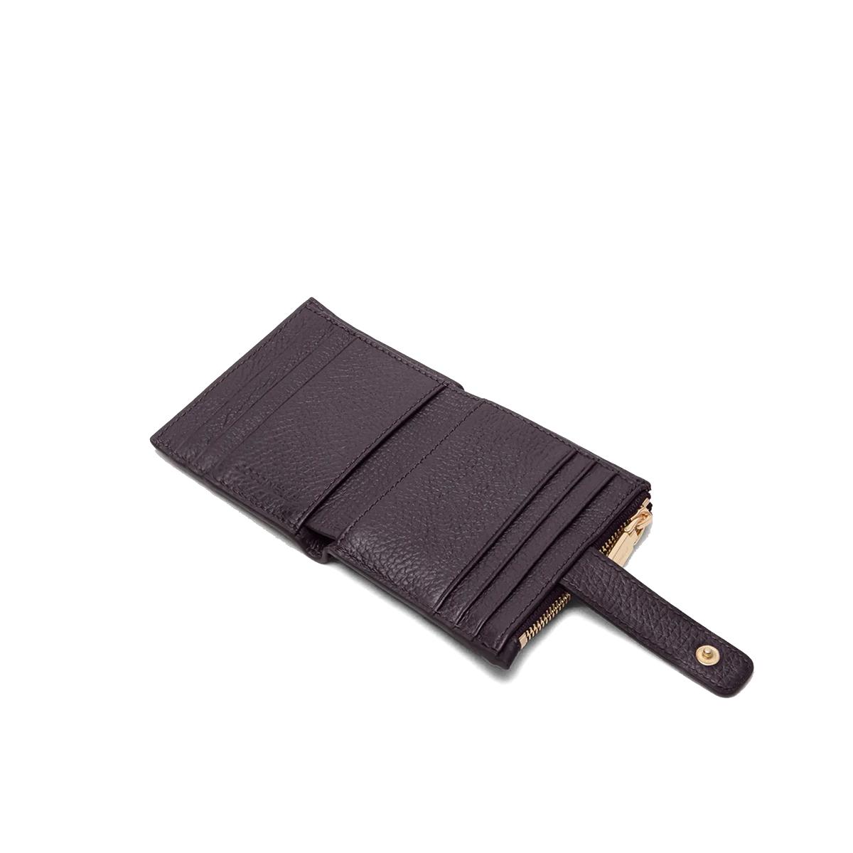 Coccinelle Porta Tessere Metallic Soft Small Prune - 2