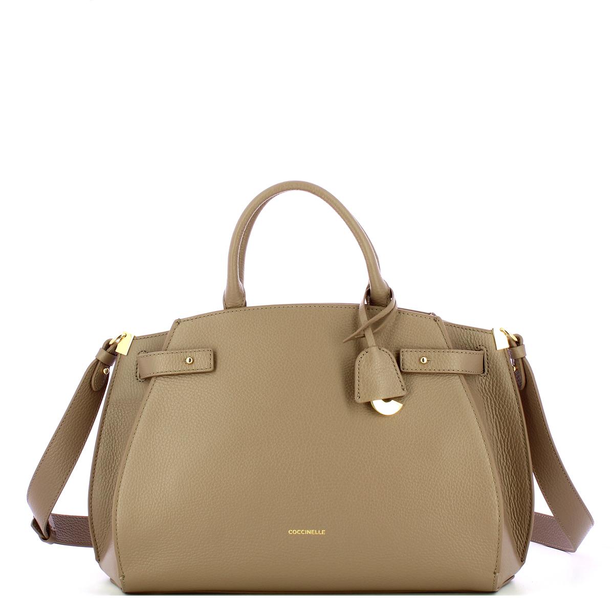 Coccinelle Borsa a mano Kliche media Warm Taupe - 1