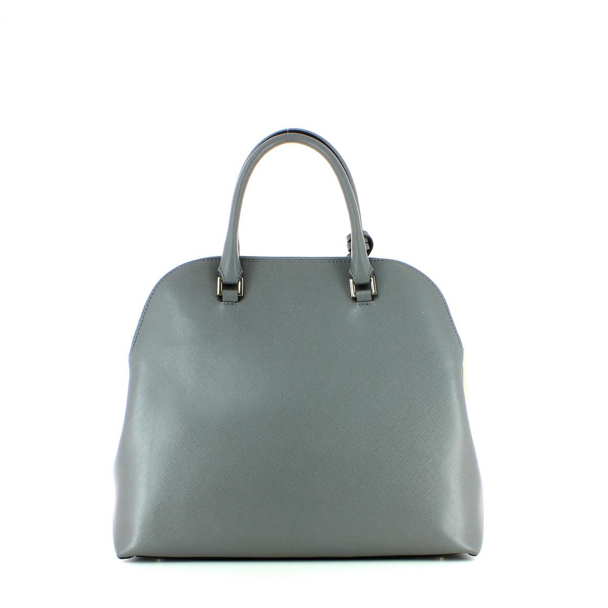 Saffiano Leather Handbag-ASPHALT-UN