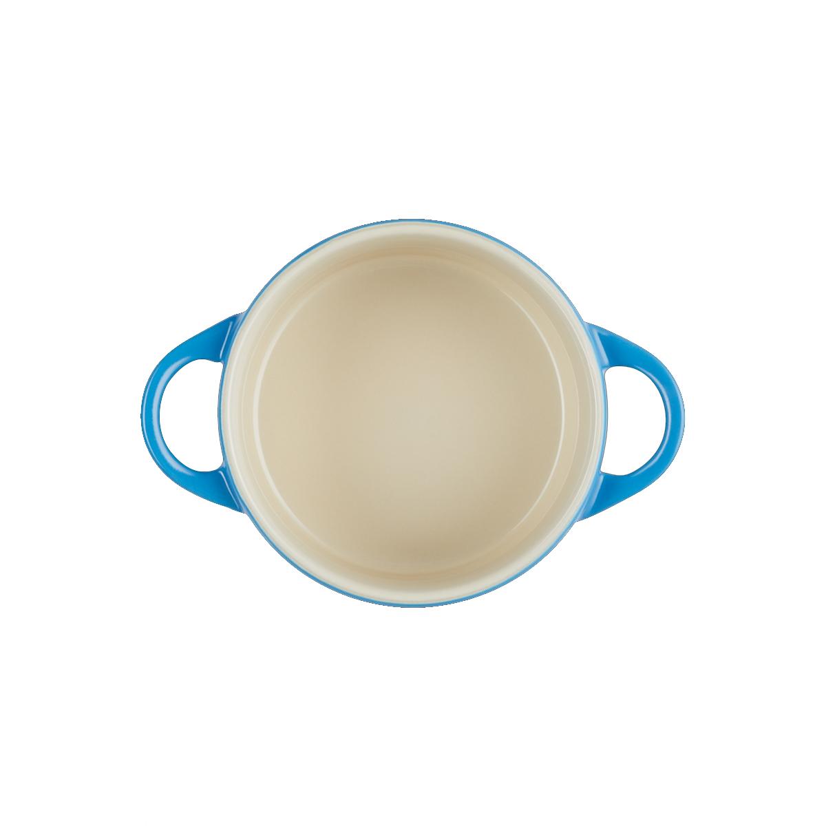 Le Creuset Mini Coccotte Rotonda 10 cm Azure Blu - 5