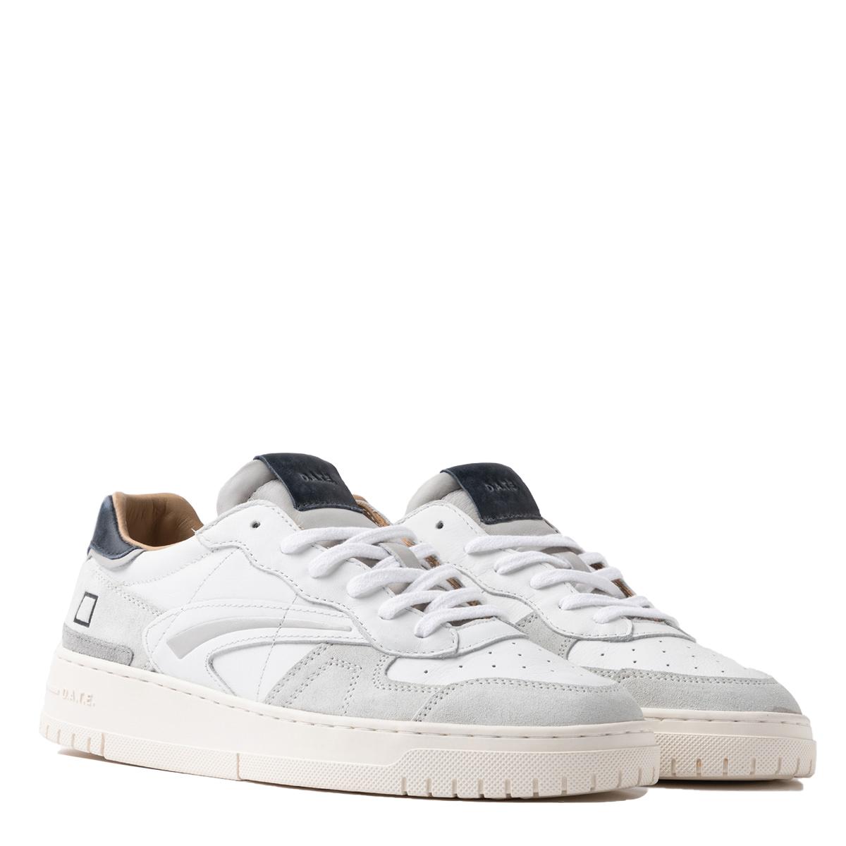 D.A.T.E. Sneakers Torneo Pure Vintage White Blue - 2