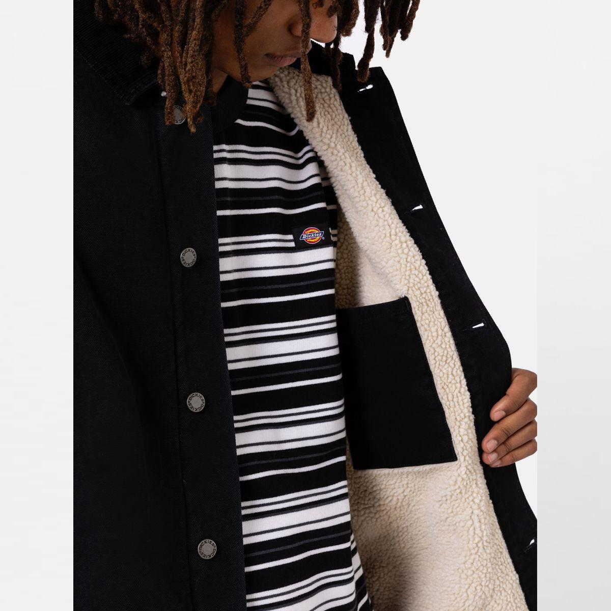 Dickies Giacca Duck Canvas Chore Washed Black - 6