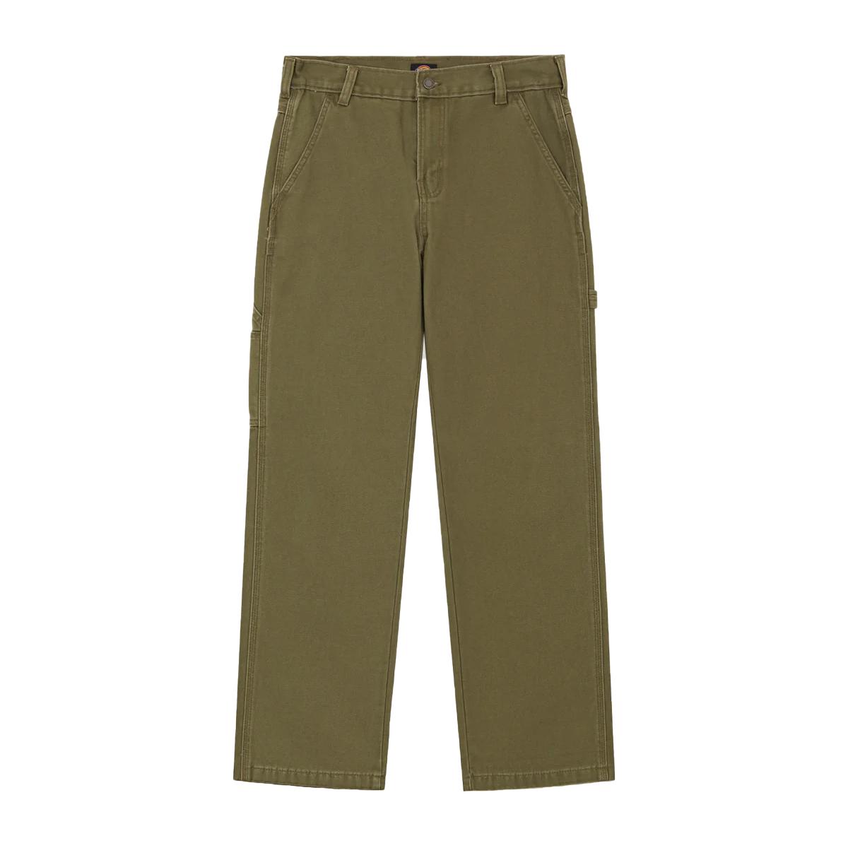 Dickies Canvas Carpenter Military Green Trousers - 1