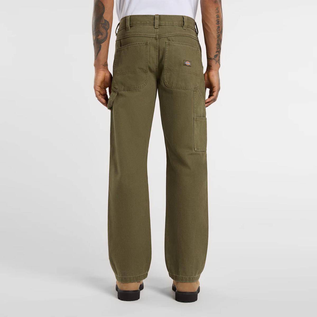 Dickies Canvas Carpenter Military Green Trousers - 3