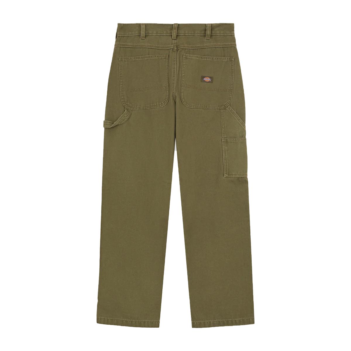 Dickies Canvas Carpenter Military Green Trousers - 8