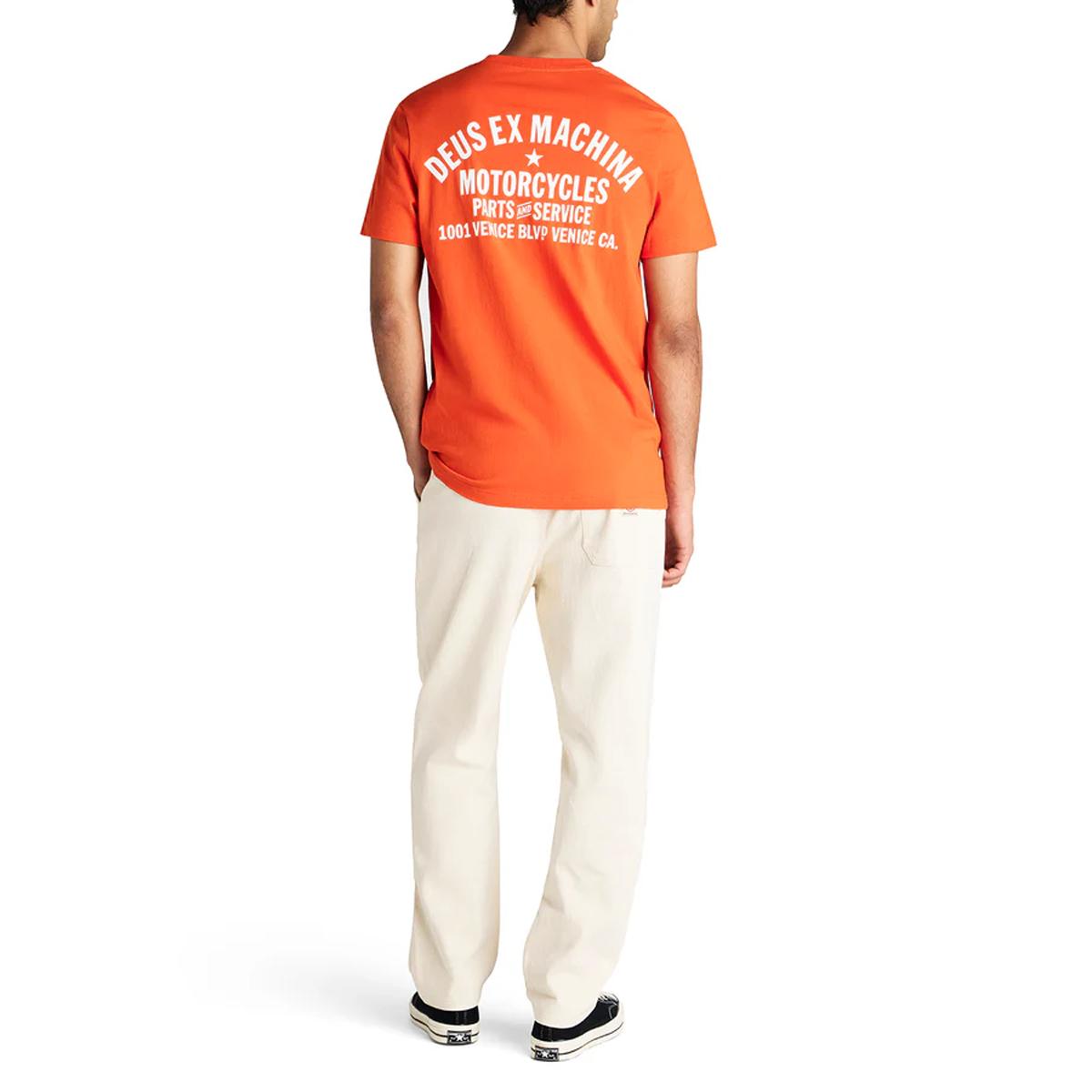 Deus Ex Machina T-Shirt Venice Address Tangerine Tango - 2