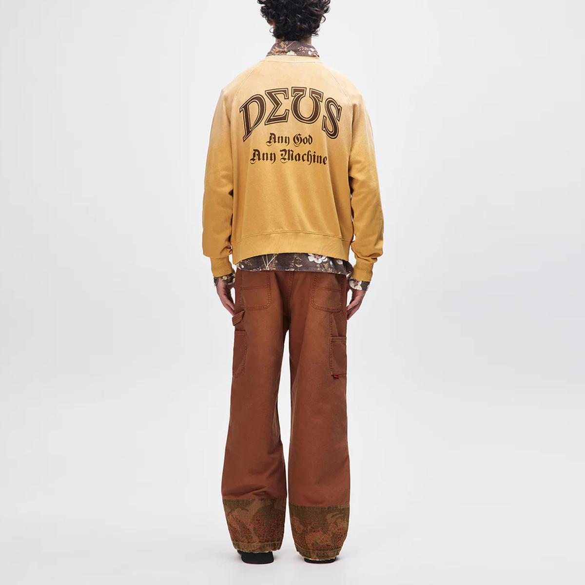 Deus Ex Machina Felpa Fleece Black and Blue Crew York Yellow - 6