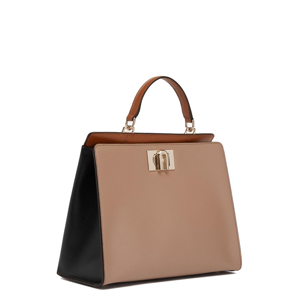 Furla Borsa A Mano 1927 M Greige Nero Cognac - 2