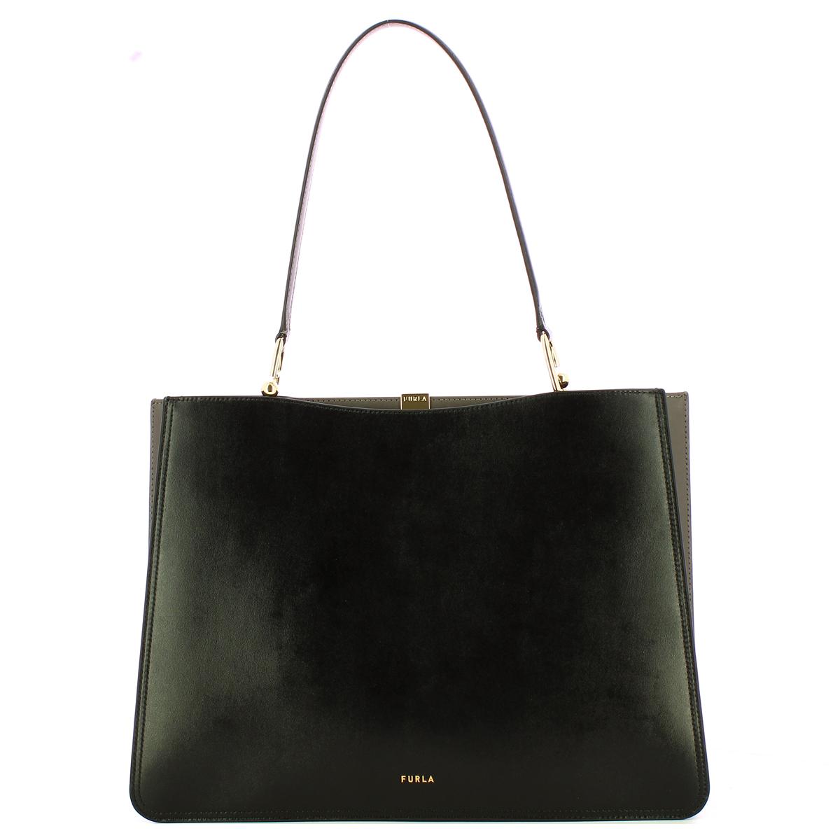 Furla Borsa a spalla Agata L Nero Urban Gray - 1