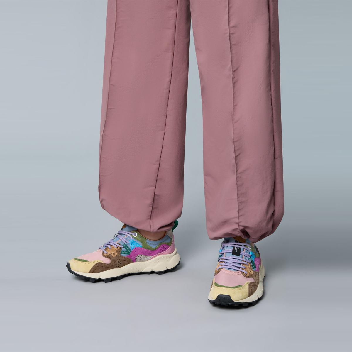 Flower Mountain Sneakers Yamano 3 Suede Cream Pink Light Brown - 2