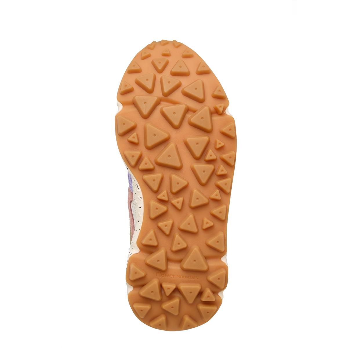 Flower Mountain Sneakers Yamano 3 Suede Woolen Threads Light Brown Violet - 6