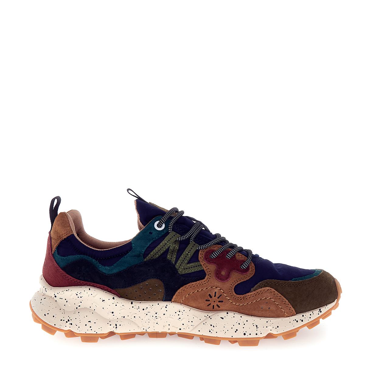 Flower Mountain Sneakers Unisex Yamano 3 Deep Mud Light Brown Navy - 2