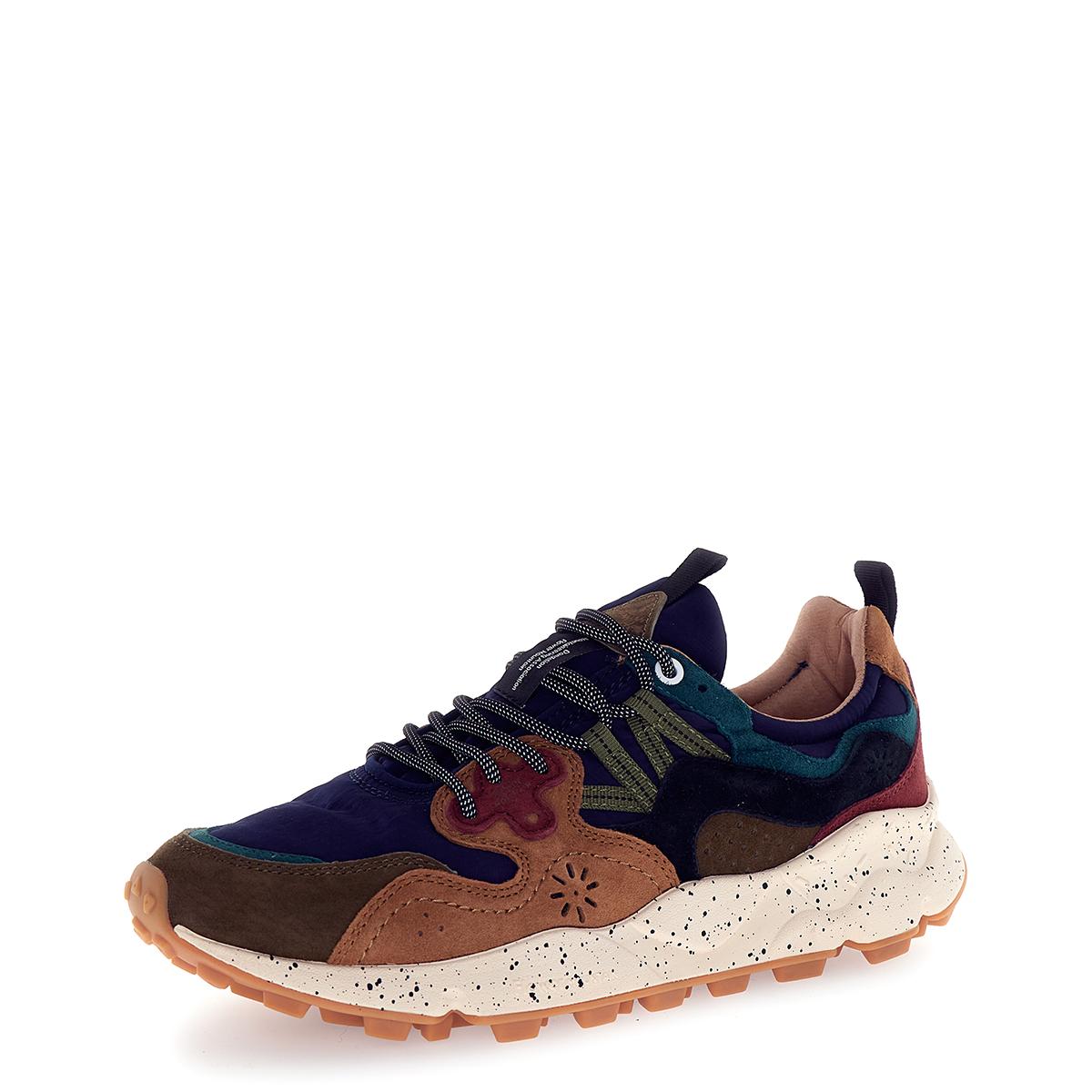 Flower Mountain Sneakers Unisex Yamano 3 Deep Mud Light Brown Navy - 3