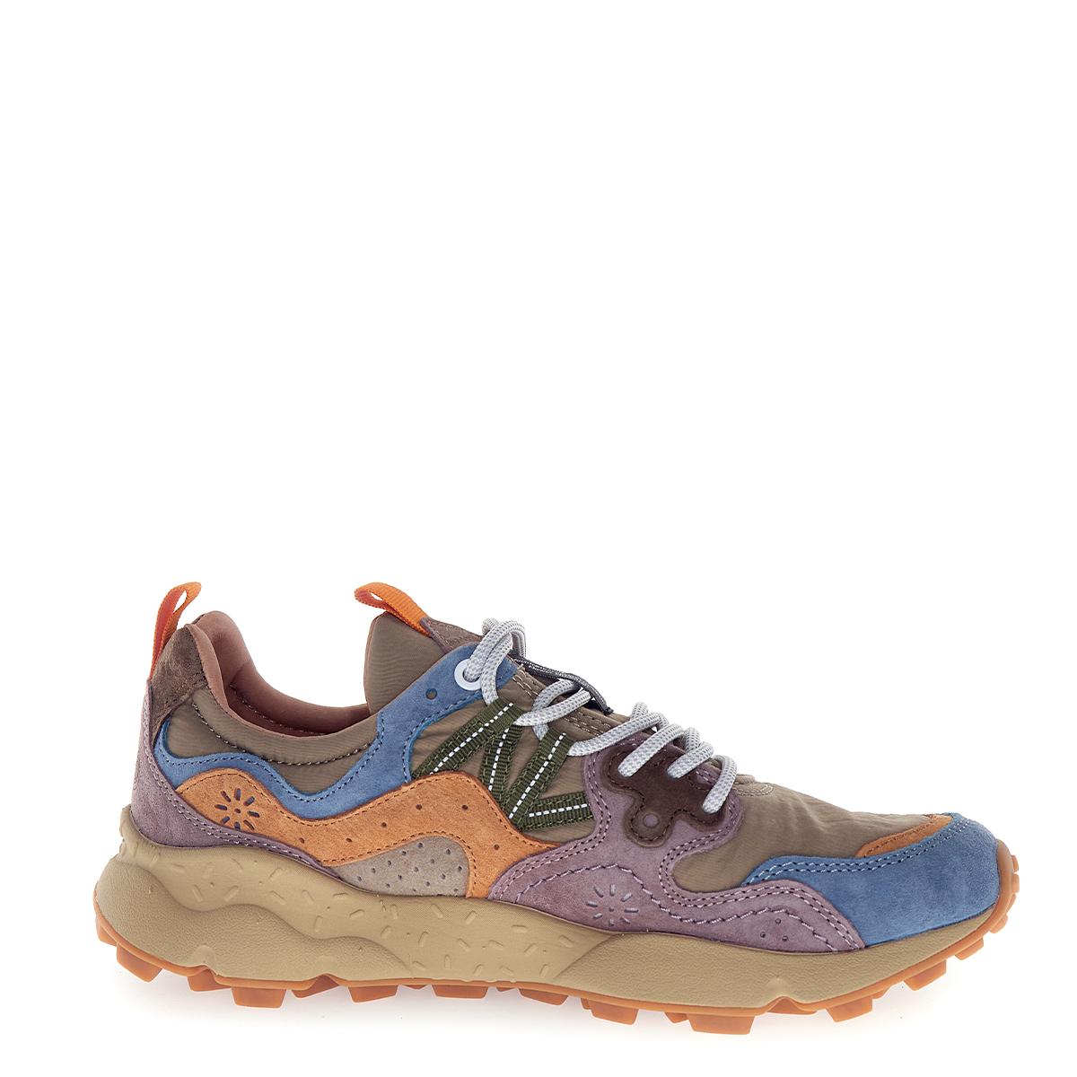 Flower Mountain Sneakers Unisex Yamano 3 Petrol Grey Light Papaya - 2