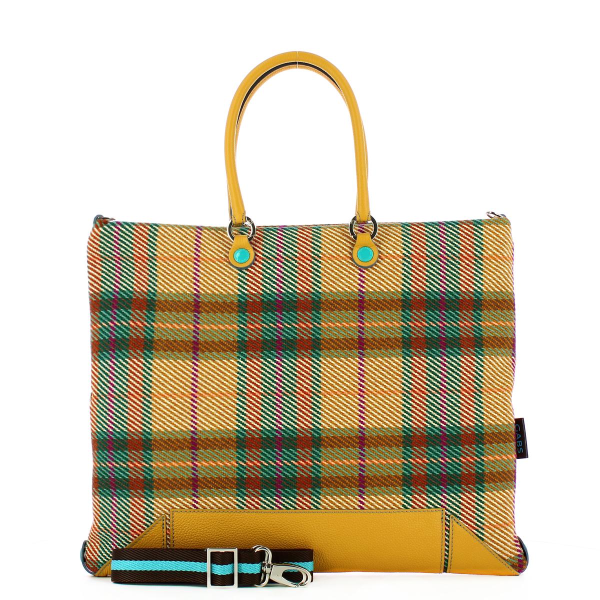 Gabs Borsa Aretha L Tessuto Ruga Scozzese Fuxia - 4