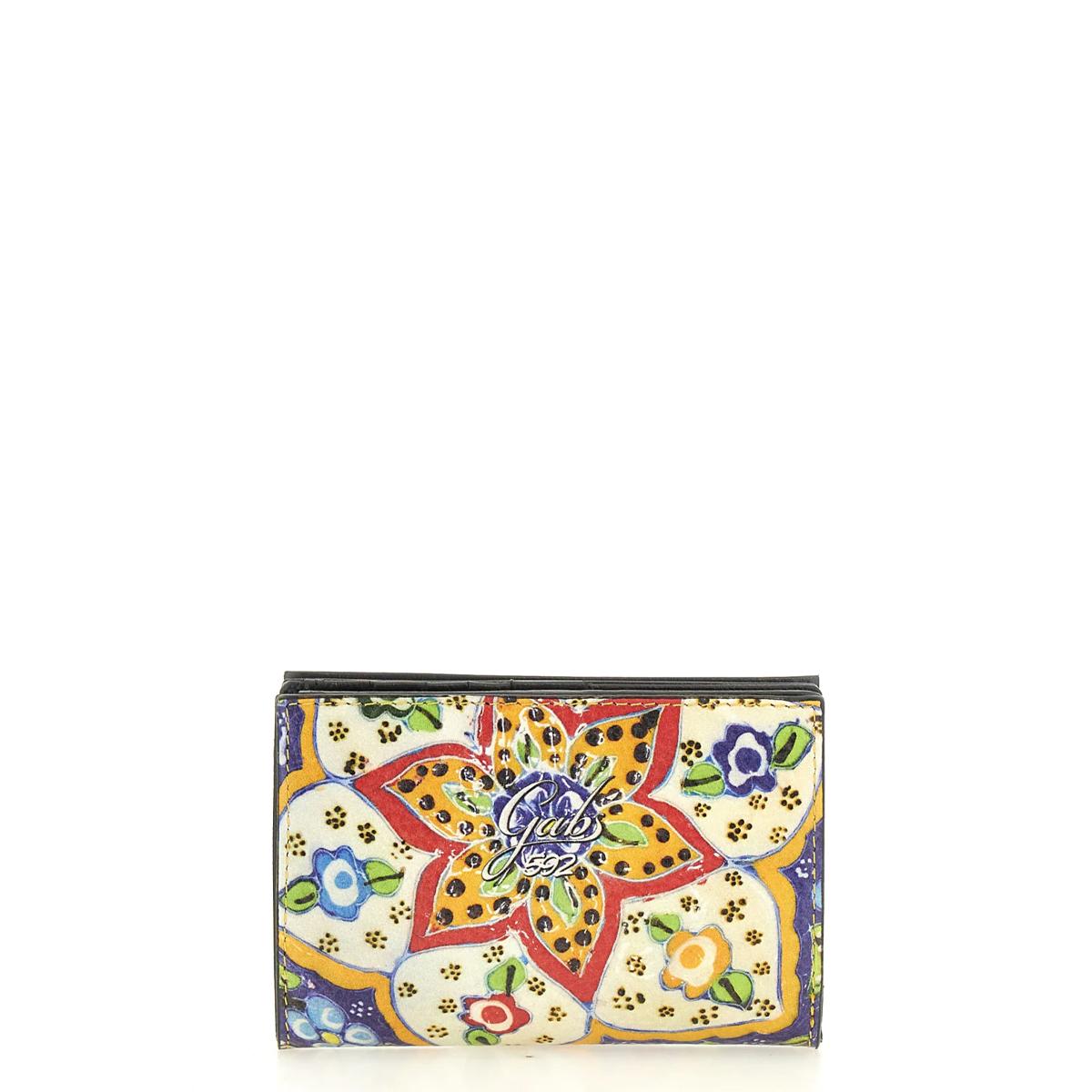 Gabs Portafoglio Gmoney14 Trip Bull Black Ceramica Fiori - 1