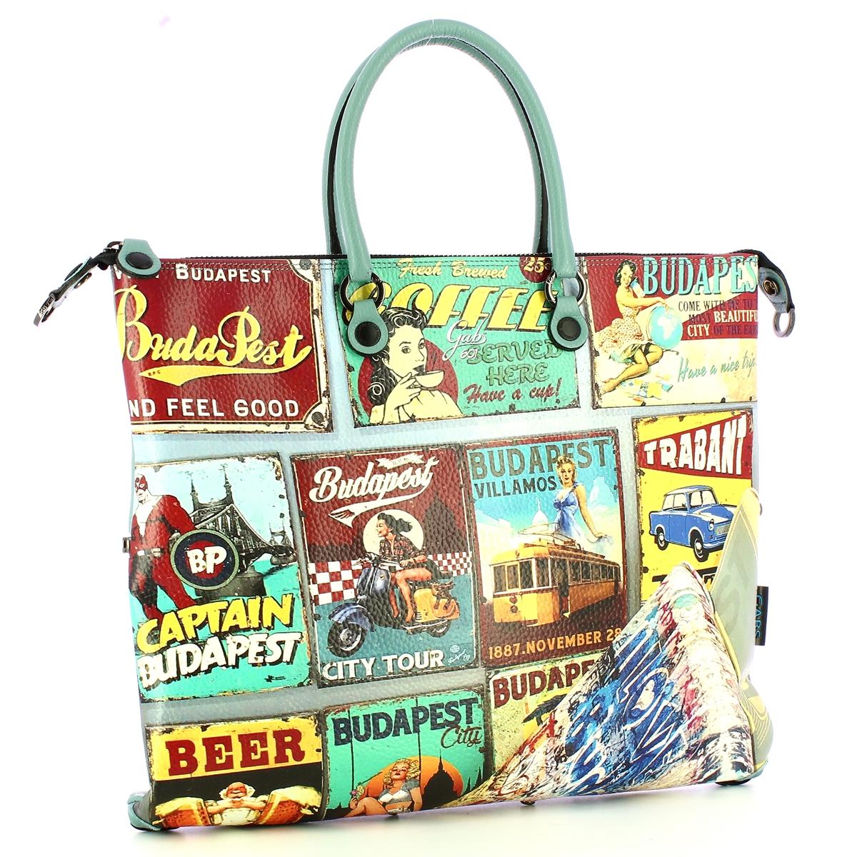 Gabs Borsa G3 Plus L Trip Pelle Bull Black Budapest - 2