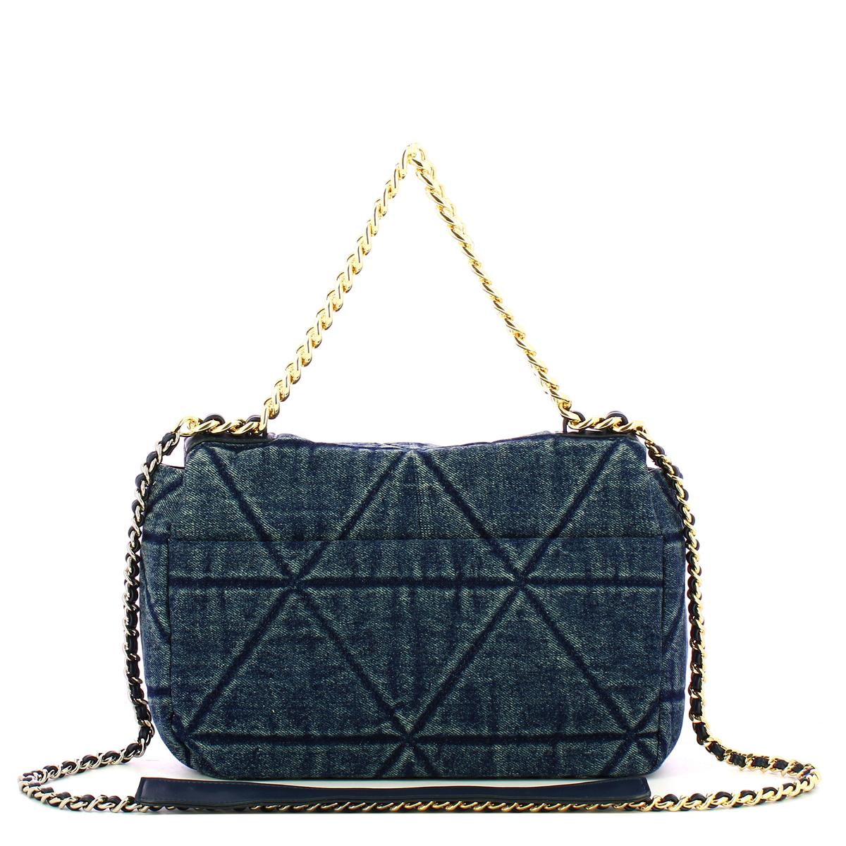 Gaëlle Borsa a spalla Maxi Denim Matelassé Blue - 3