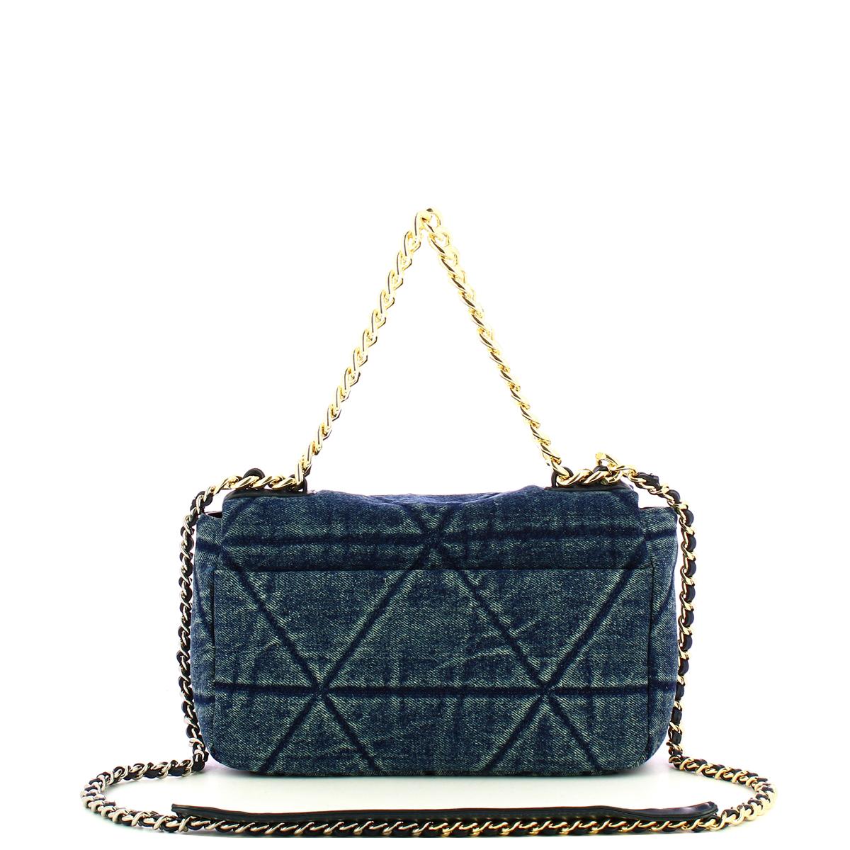 Gaëlle Borsa a spalla Regular Denim Matelassé Blue - 3