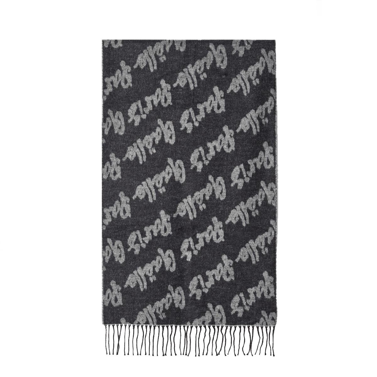 Gaëlle Sciarpa Fantasia Allover Nero Off White - 1