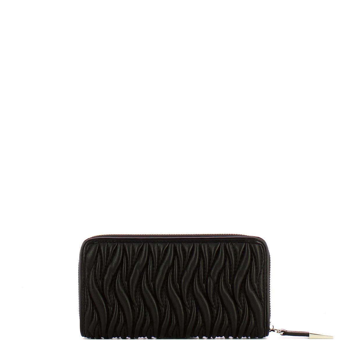 Gaëlle Portafoglio Regular Zip Around Plissé Nero - 2