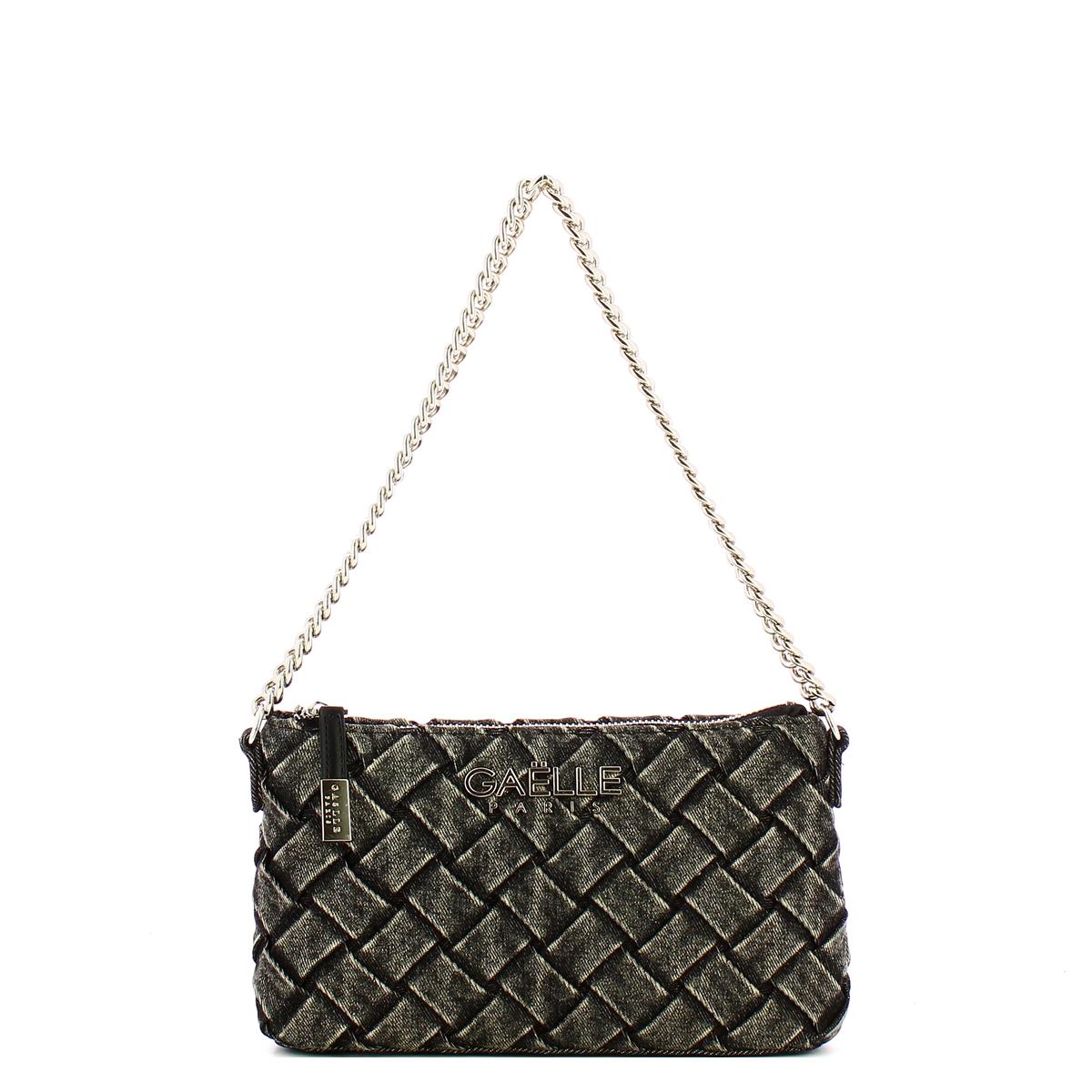 Gaëlle Mini Pochette Denim Plissé Nero - 1