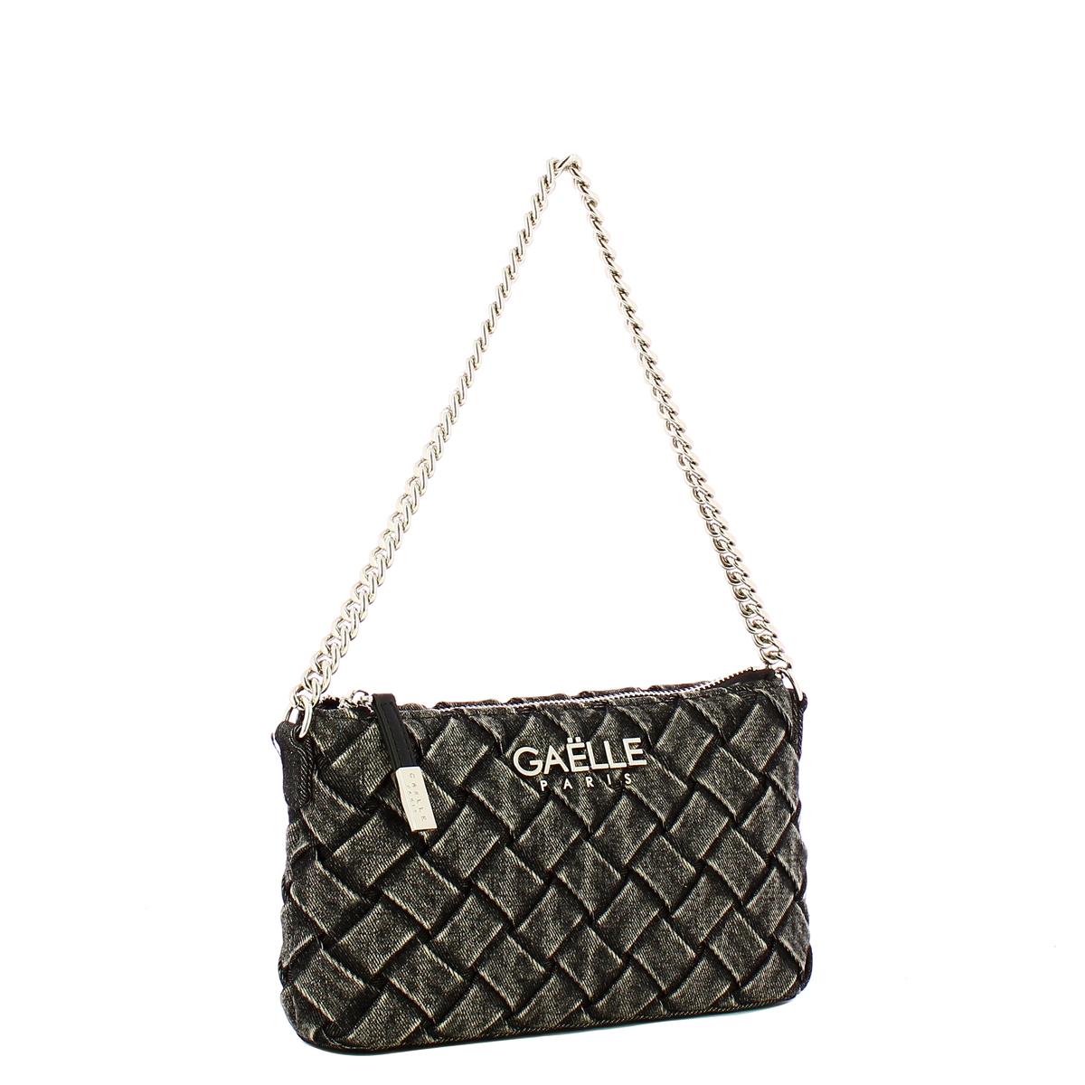 Gaëlle Mini Pochette Denim Plissé Nero - 2