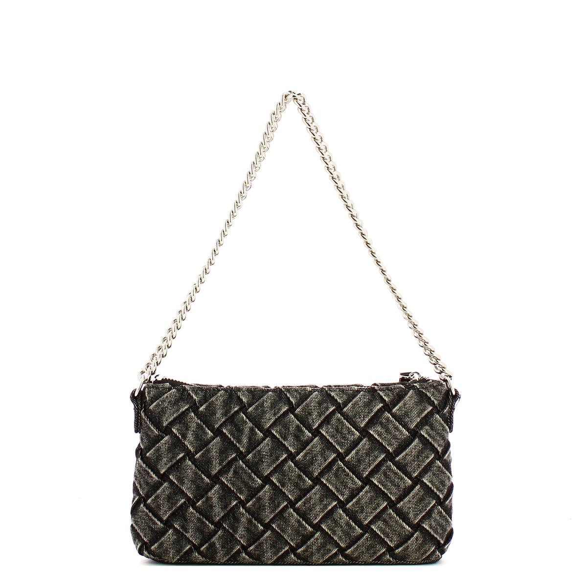 Gaëlle Mini Pochette Denim Plissé Nero - 3