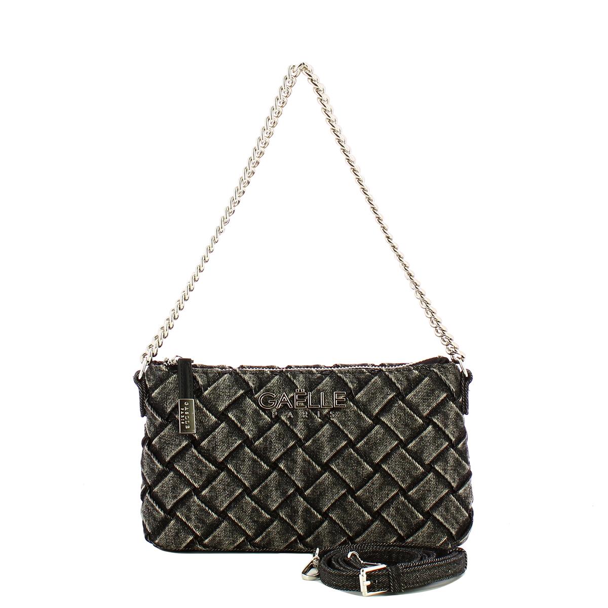 Gaëlle Mini Pochette Denim Plissé Nero - 4