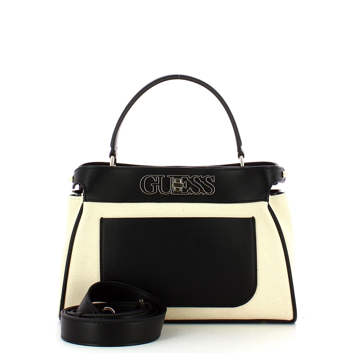 Guess Mini Borsa a mano Uptown Chic Black Canvas - 4