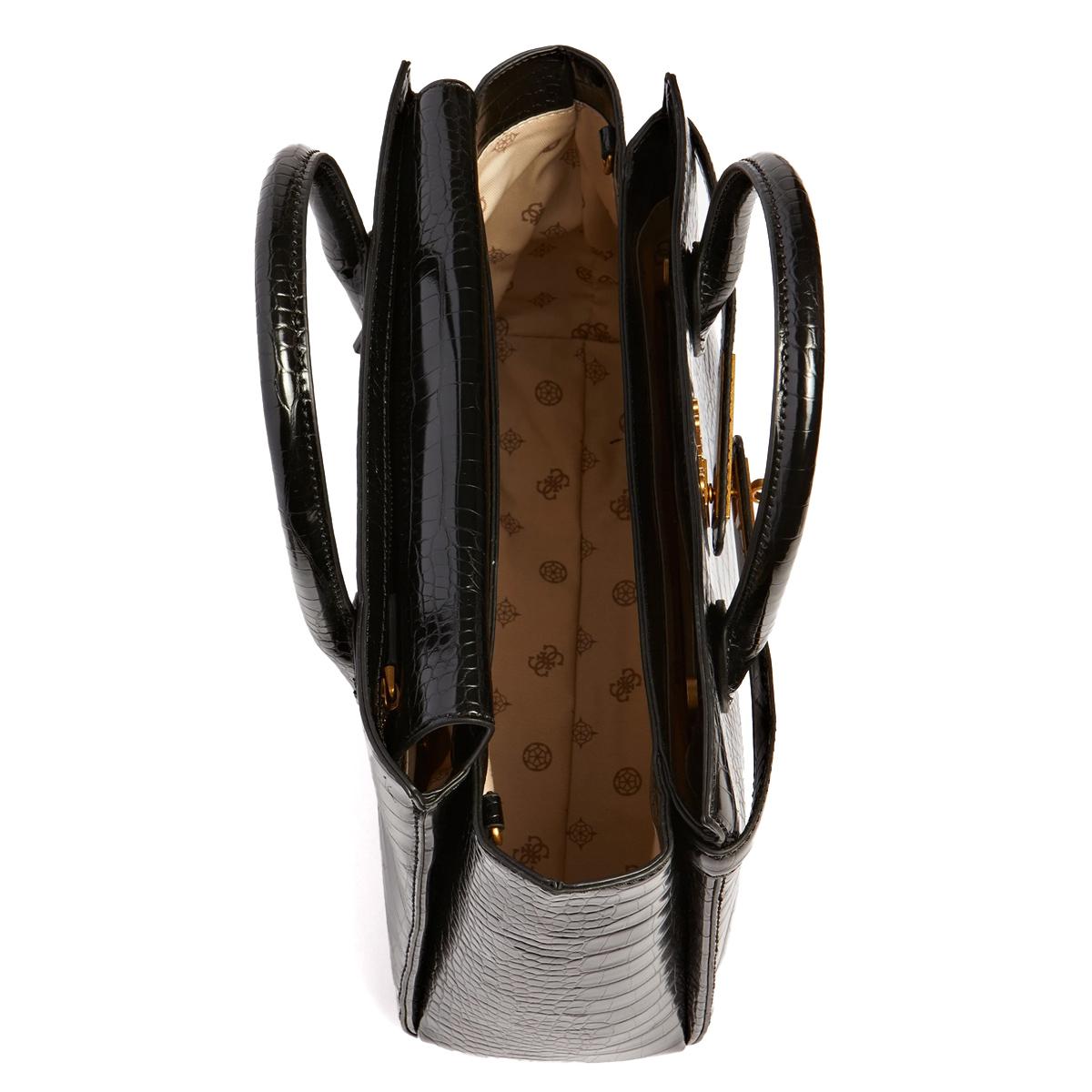 Guess Borsa a mano Enisa stampa cocco Black - 3