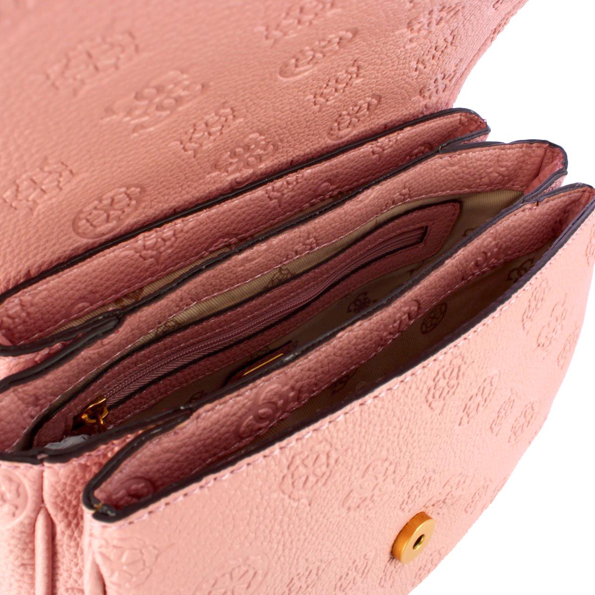 Guess Borsa a tracolla Izzy Peony Apricot Rose Logo - 4